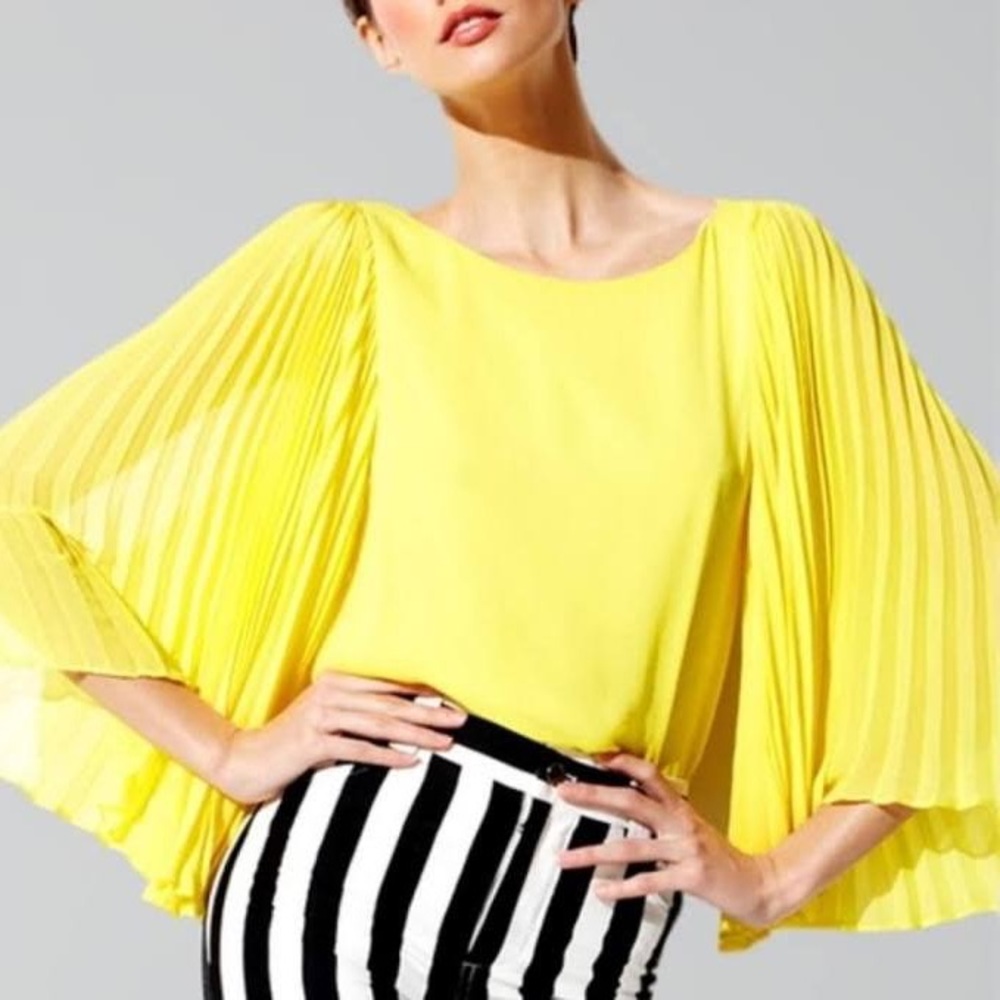 Alice + Olivia yellow top